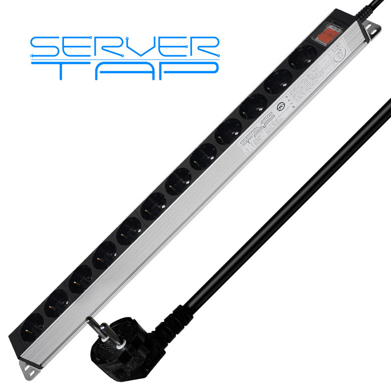 HDSVAL-125 서버탭 12구 5m 16A 랙용 알루미늄