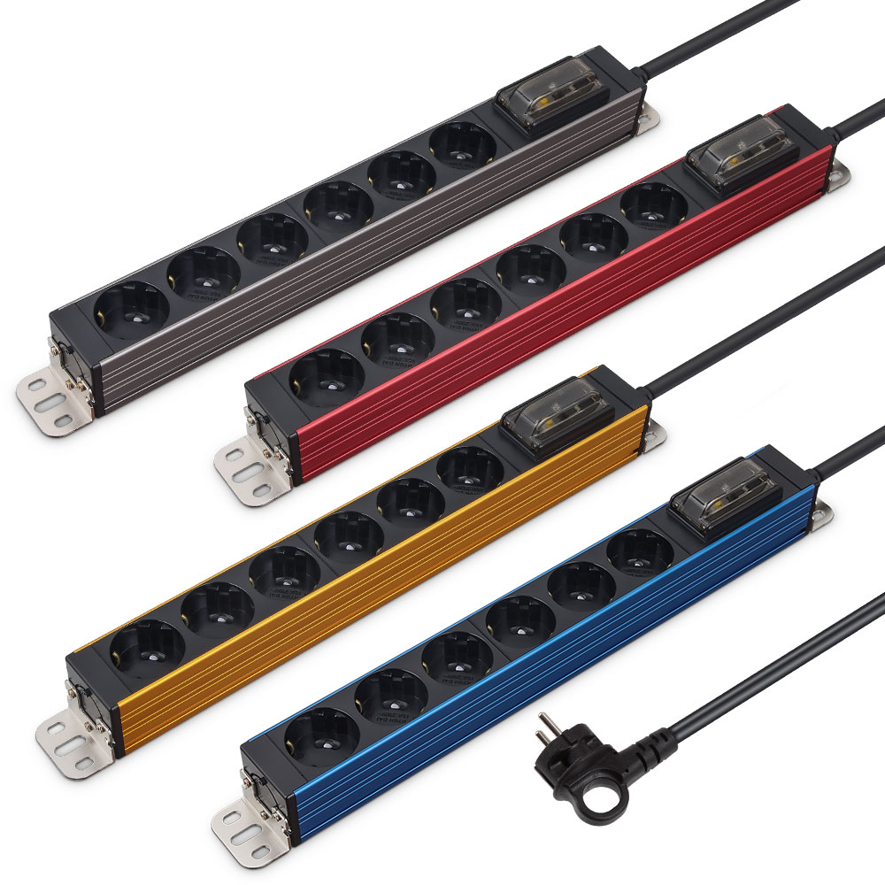 HDSVAL-GN615G 서버탭 6구 1.5M 20A 누전차단 마인드 골드