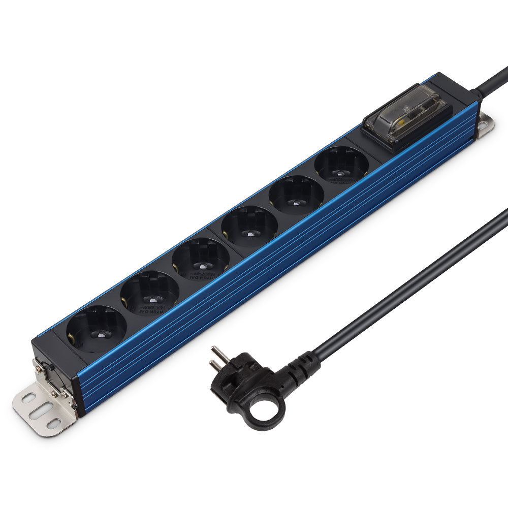 HDSVAL-GN63B 서버탭 6구 3M 20A 누전차단 스페이스 블루