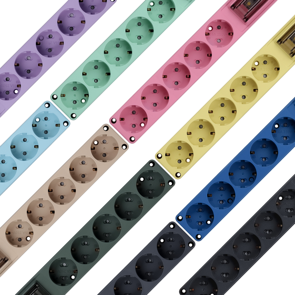 고용량 멀티탭 5구 5M 누전차단 고전력 컬러멀티탭 퍼플