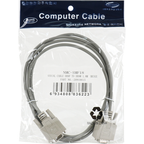 NETmate NMC-SMF18 9핀 연장 M/F 케이블 1.8m
