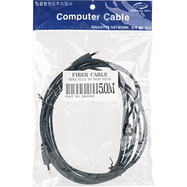 NETmate PF4BNN-5M 디지털 광 오디오 4Ø 원원 케이블 5m