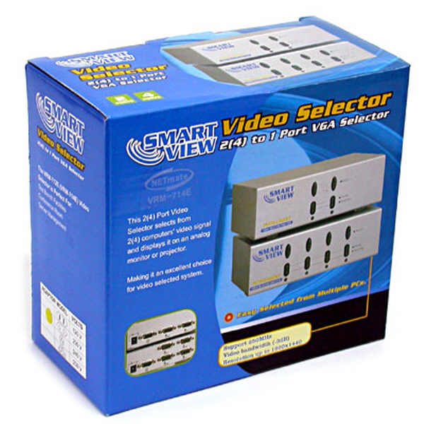 NETmate VRM-714E 고해상도 4:1 모니터 수동선택기