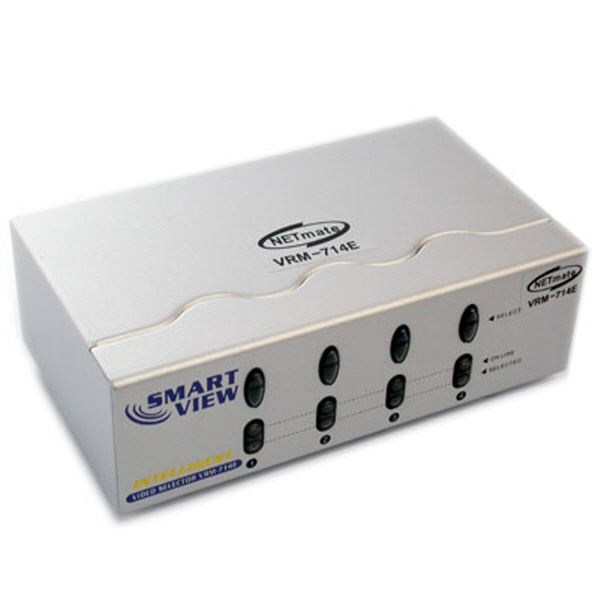 NETmate VRM-714E 고해상도 4:1 모니터 수동선택기