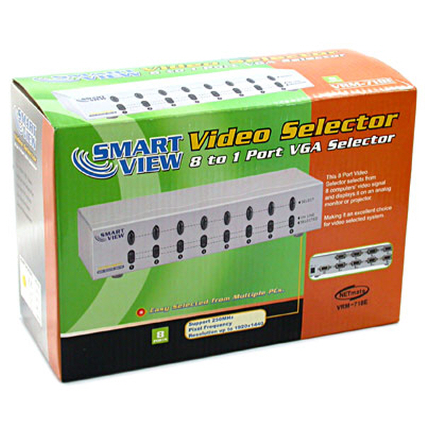NETmate VRM-718E 고해상도 8:1 모니터 수동선택기