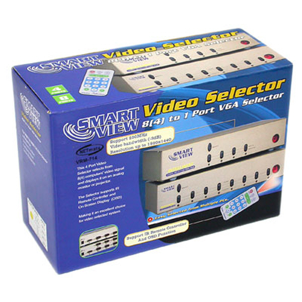 NETmate VRM-714 고해상도 4:1 모니터 수동선택기(리모컨)