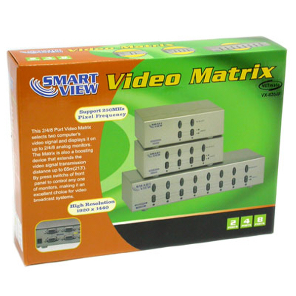NETmate VX-8204F 고해상도 2:4 모니터 MATRIX 분배기