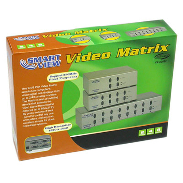 NETmate VX-8208F 고해상도 2:8 모니터 MATRIX 분배기