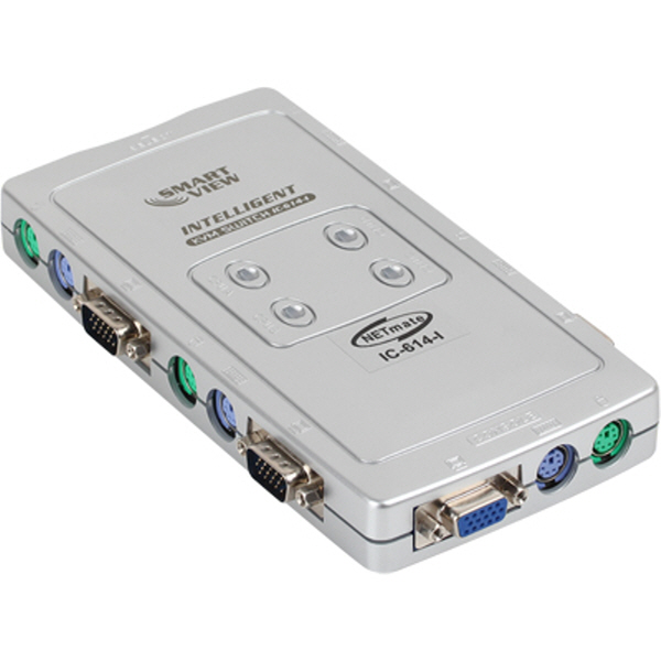 NETmate IC-614-I RGB KVM 4:1 스위치(PS/2, SOHO용)