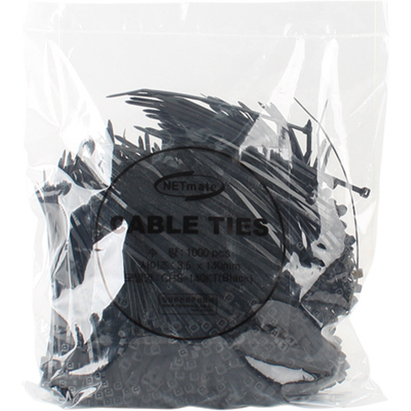 NETmate CHS-140KT(BLACK) 3.5x140mm 케이블 타이 (블랙/1000EA)