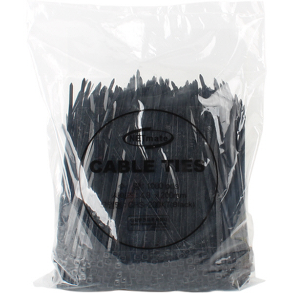 NETmate CHS-200KT(BLACK) 4.8x200mm 케이블 타이 (블랙/1000EA)