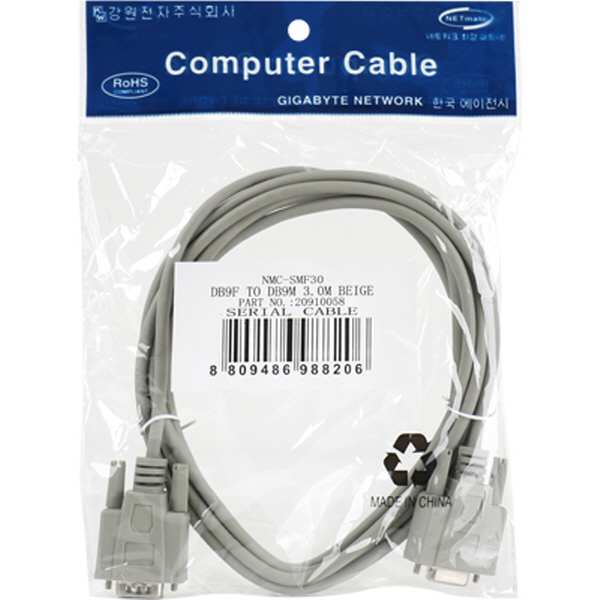 NETmate NMC-SMF30 9핀 연장 M/F 케이블 3m