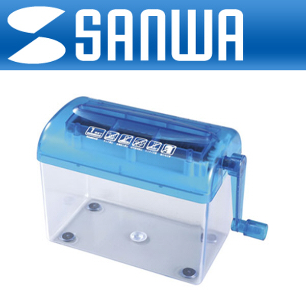 SANWA PSD-12 수동 소형 문서 세단기