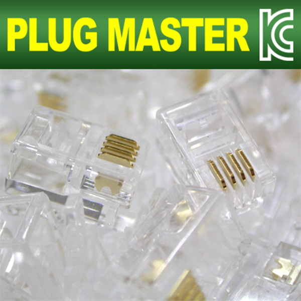PLUG MASTER P4-001 4P4C RJ-10 플러그(100개)