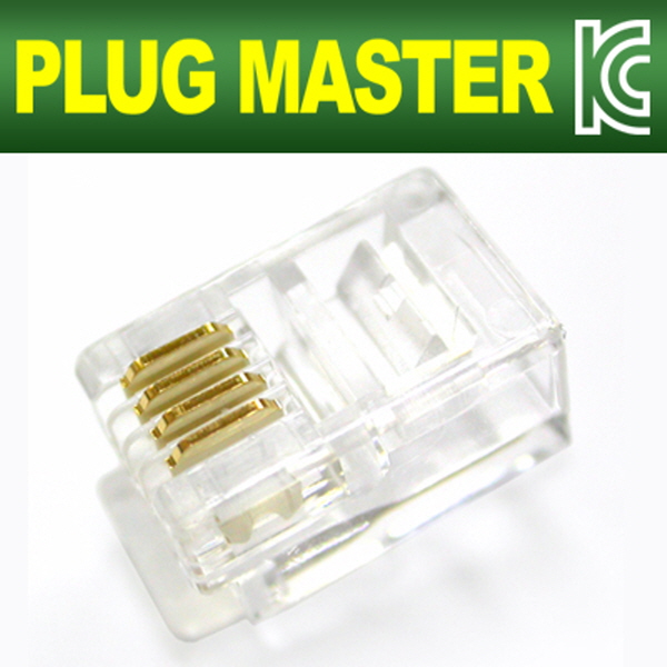 PLUG MASTER P6-003 6P4C RJ-11 플러그(100개)