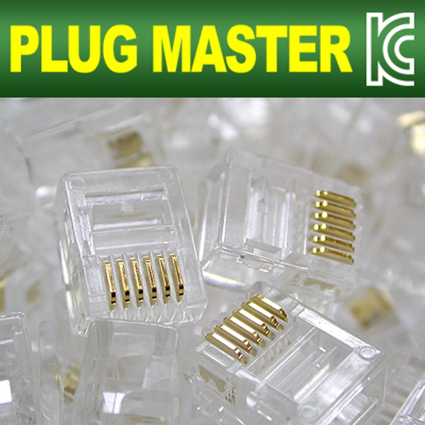 PLUG MASTER P6-001 6P6C RJ-12 플러그(100개)
