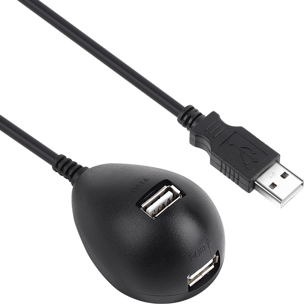 NETmate NMC-US205B USB2.0 연장 스탠드 케이블(블랙) 0.5m
