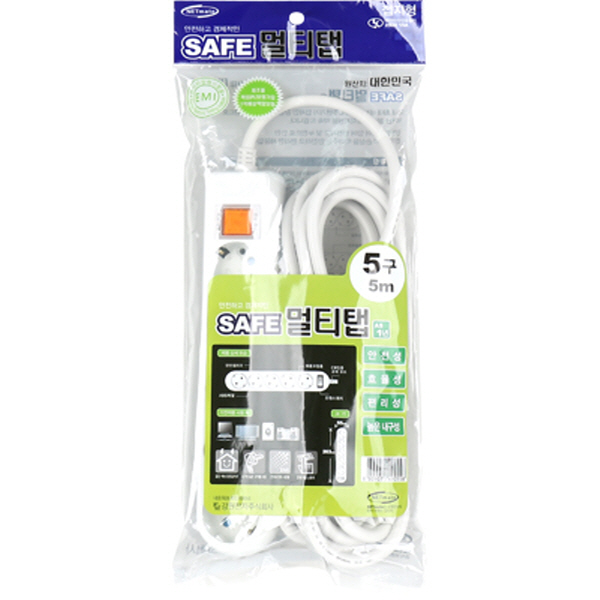 SAFE 멀티탭 NM-SF550 5구 접지 5m
