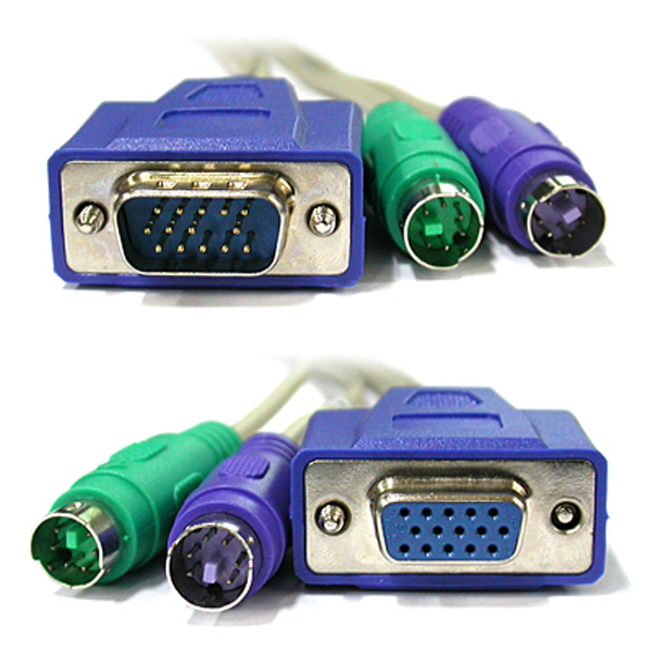 NETmate NMC-SKVM100F Slim KVM 연장(RGB) 케이블 10m