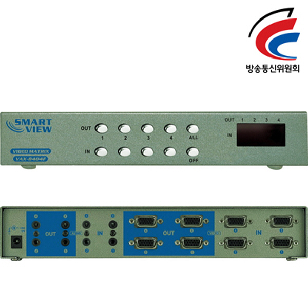 NETmate VAX-8404F 고해상도 4:4 모니터 MATRIX 분배기(오디오포함)