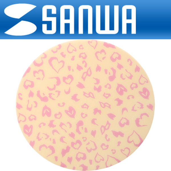SANWA MPD-212HP4 Lovely 마우스 패드(Leopard 핑크)