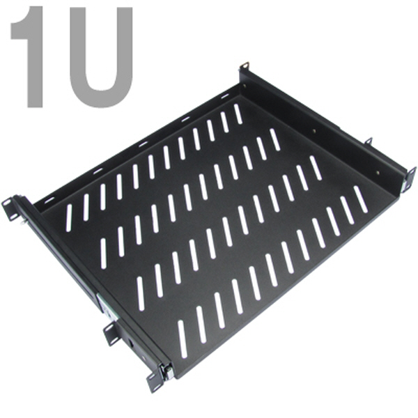 NETmate CYSS-1UD14(Black) 허브랙 슬라이딩 선반(블랙)