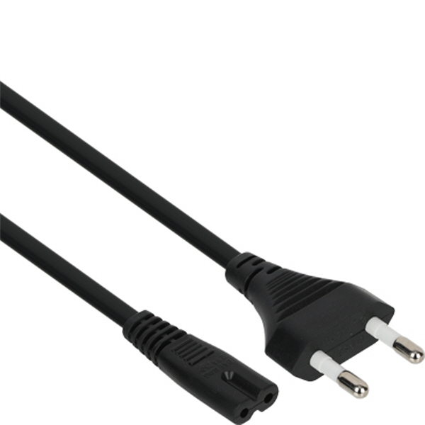 Netmate NMP-KPC806B 220V 전용 2구(8자) AC 파워 케이블 0.6m(블랙)