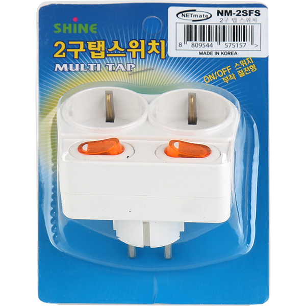 멀티탭 NM-2SFS 2구 개별 탭 스위치형