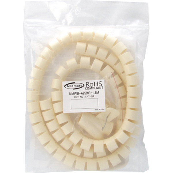 NETmate NMWB-A25BG 매직 케이블 1.5m (25mm/베이지)