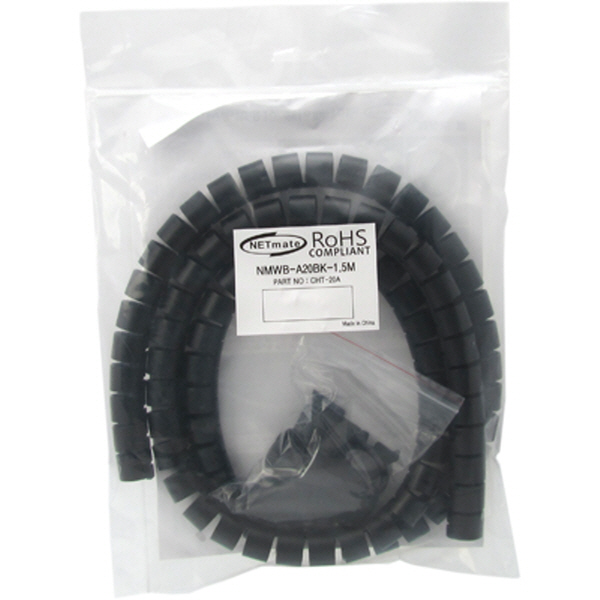 NETmate NMWB-A20BK 매직 케이블 1.5m (20mm/블랙)