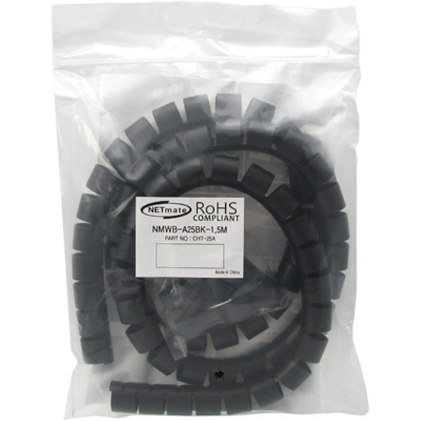 NETmate NMWB-A25BK 매직 케이블 1.5m (25mm/블랙)