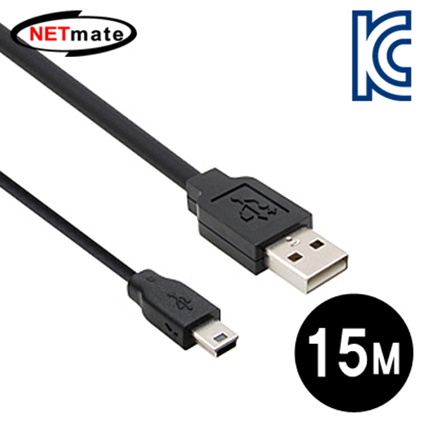 NETmate CBL-D203MB-15M USB2.0 AM-Mini 5P 리피터 15m