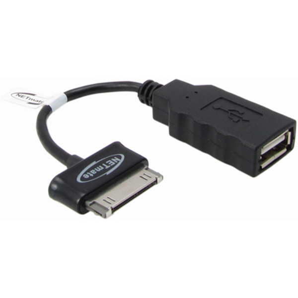 NETmate NM-OTG-03GTBK 갤럭시탭(10.1/8.9 전용) USB OTG 케이블(블랙)