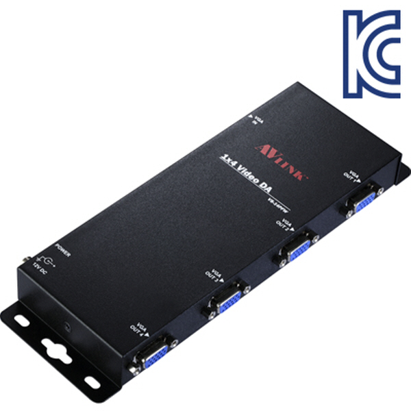 NETmate VS-14PFW 고해상도 1:4 모니터 분배기(벽걸이형)