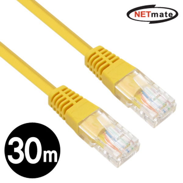 NETmate NMC-U530Y CAT.5E UTP 다이렉트 케이블(옐로우) 30m