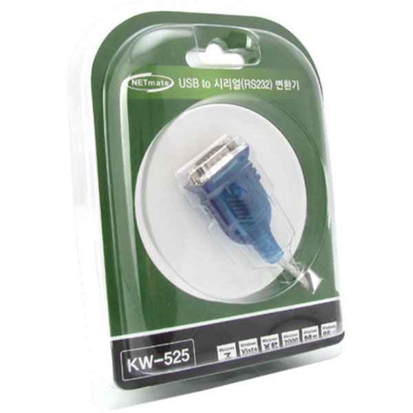 NETmate KW-525 USB TO 시리얼(RS232) 변환기(Prolific)(0.45m)