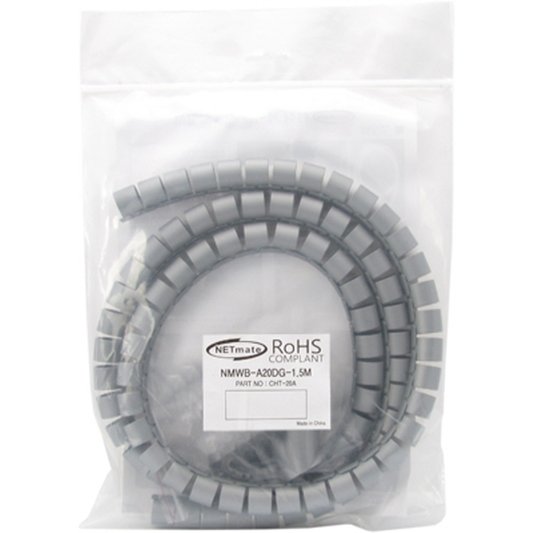 NETmate NMWB-A20DG 매직 케이블 1.5m (20mm/다크그레이)