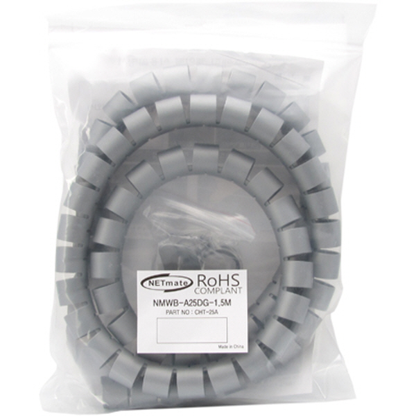 NETmate NMWB-A25DG 매직 케이블 1.5m (25mm/다크그레이)