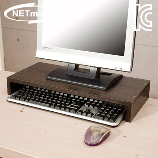 NETmate NMK-OMS03 1단 모니터 받침대 (월넛)