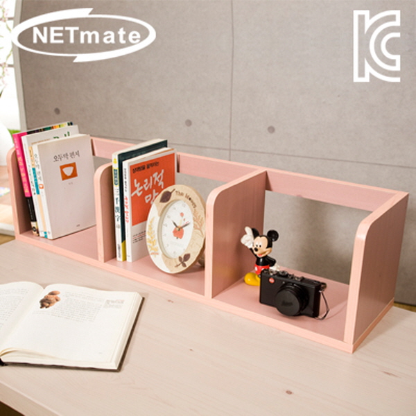 NETmate NMK-OBC10 라운드형 책꽂이 (800x200x200/핑크)