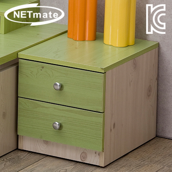 NETmate NMK-OD201 2단 서랍장 (그린)