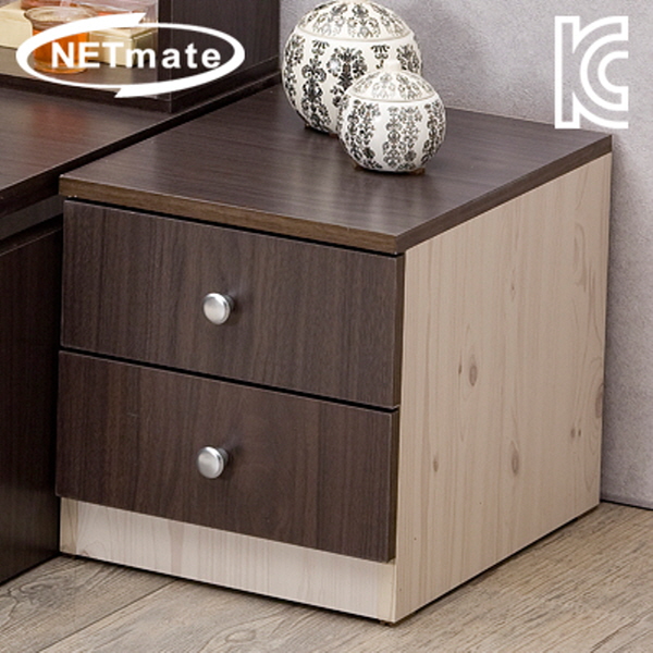 NETmate NMK-OD203 2단 서랍장 (월넛)