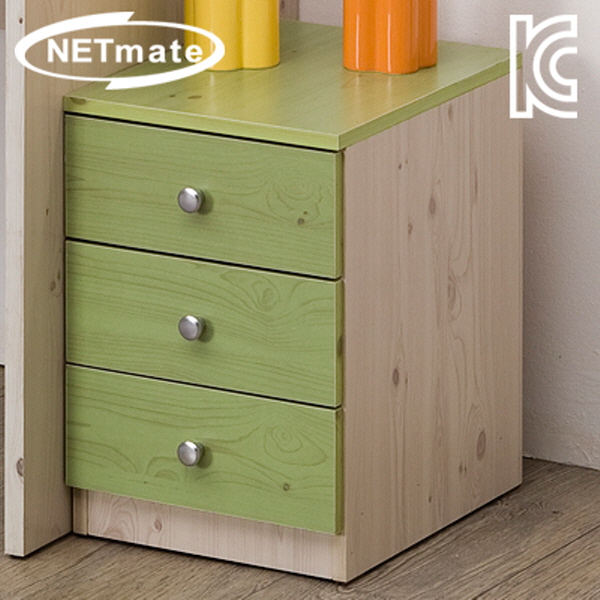 NETmate NMK-OD301 3단 서랍장 (그린)
