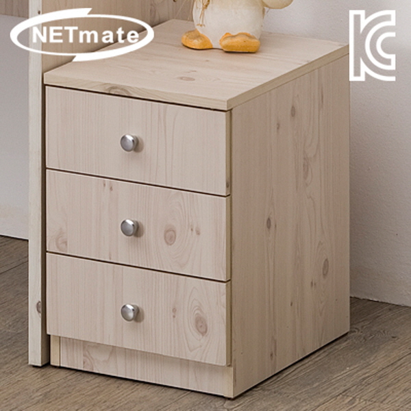 NETmate NMK-OD304 3단 서랍장 (워시)