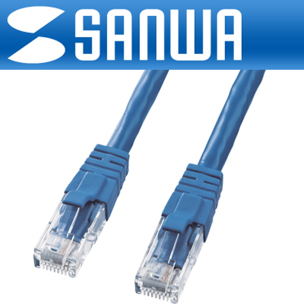 SANWA KB-T6L-01BL CAT.6 UTP 다이렉트 케이블(블루) 1m
