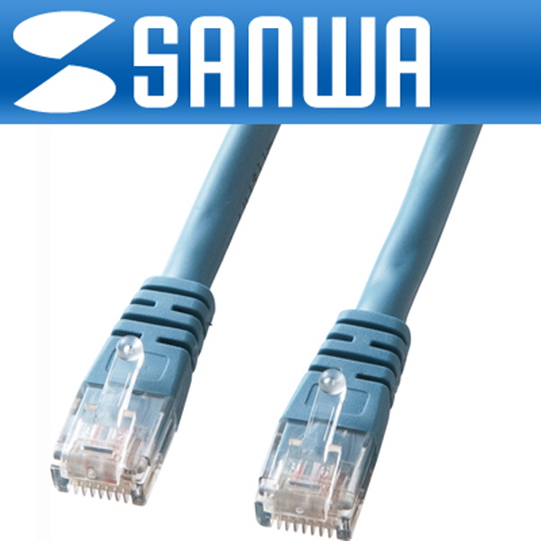 SANWA KB-T5T-02BL CAT.5E UTP 다이렉트 케이블(블루) 2m