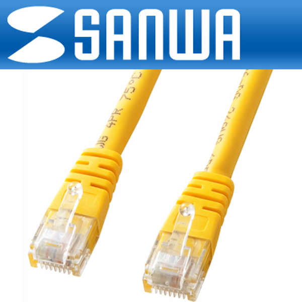 SANWA KB-T5T-10Y CAT.5E UTP 다이렉트 케이블(옐로우) 10m