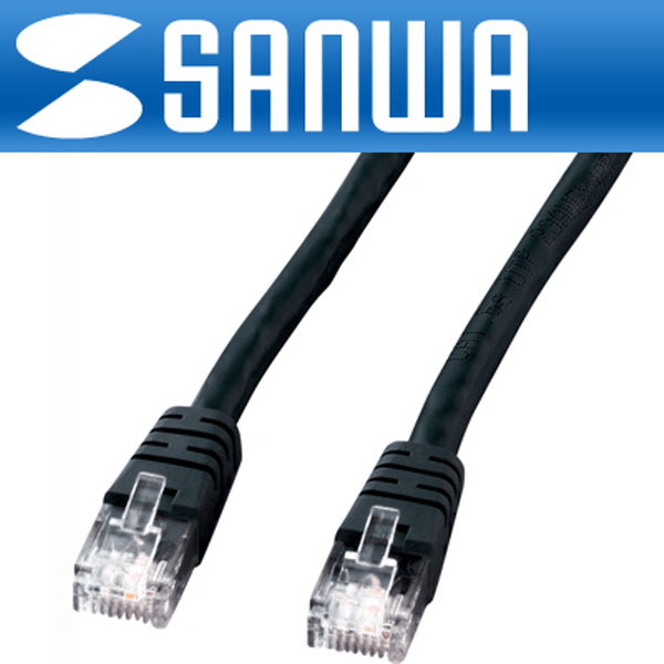 SANWA KB-T6EPK-30BK CAT.6E UTP 다이렉트 케이블(블랙) 30m