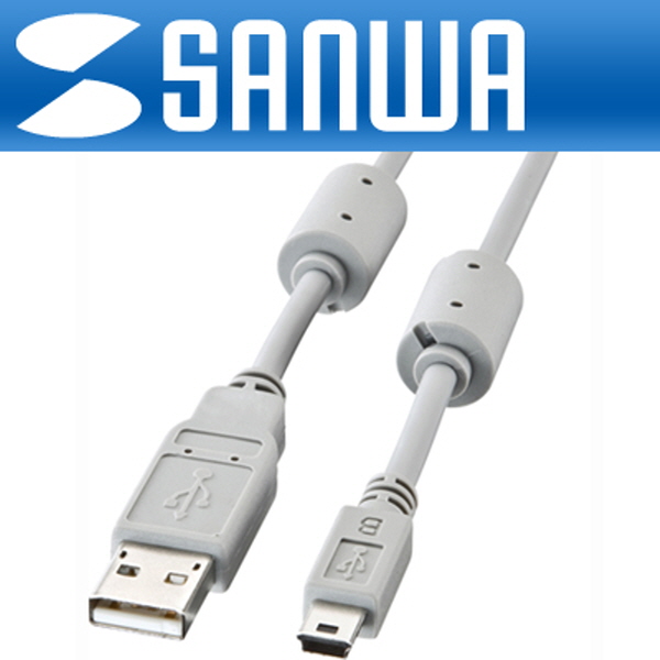 SANWA KU-AMB503 고급형 USB2.0 Mini 5핀 케이블 0.3m