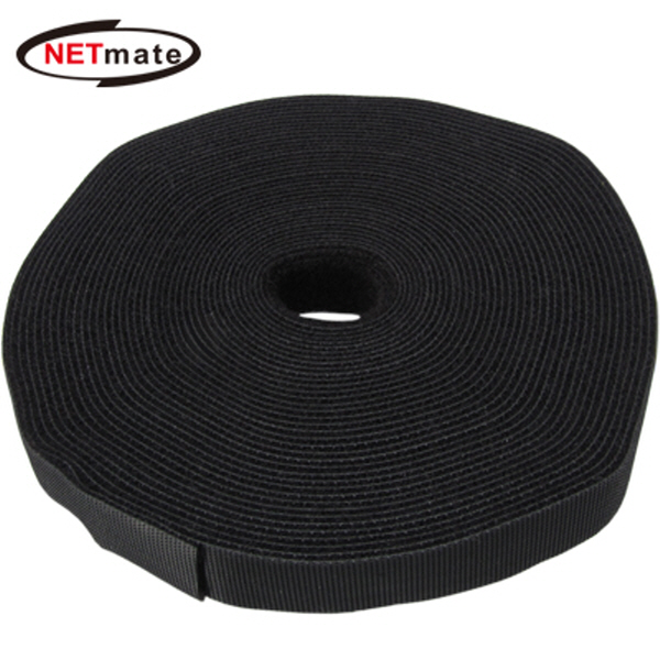 NETmate NMA-LM23 롤타입 벨크로 케이블 타이 9.1m (블랙)